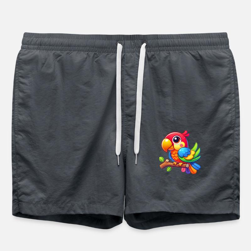 papagei comic - Badeshorts - Anthrazit