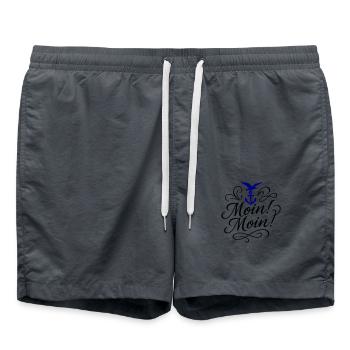 Moin Moin Spruch - Badeshorts - Anthrazit - Vorne - AI Model Male 185 light (185cm)