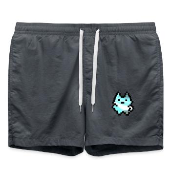 Kleiner Pixel-Kerl - Badeshorts - Anthrazit - Vorne - AI Model Male 185 light (185cm)