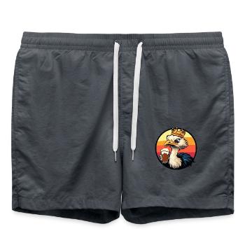 Strauß Bier - Badeshorts - Anthrazit - Vorne - AI Model Male 185 light (185cm)