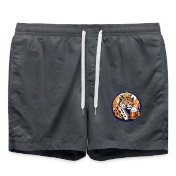 Bière léopard - Short de bain - charbon - Devant - AI Model Male 185 light (185cm)