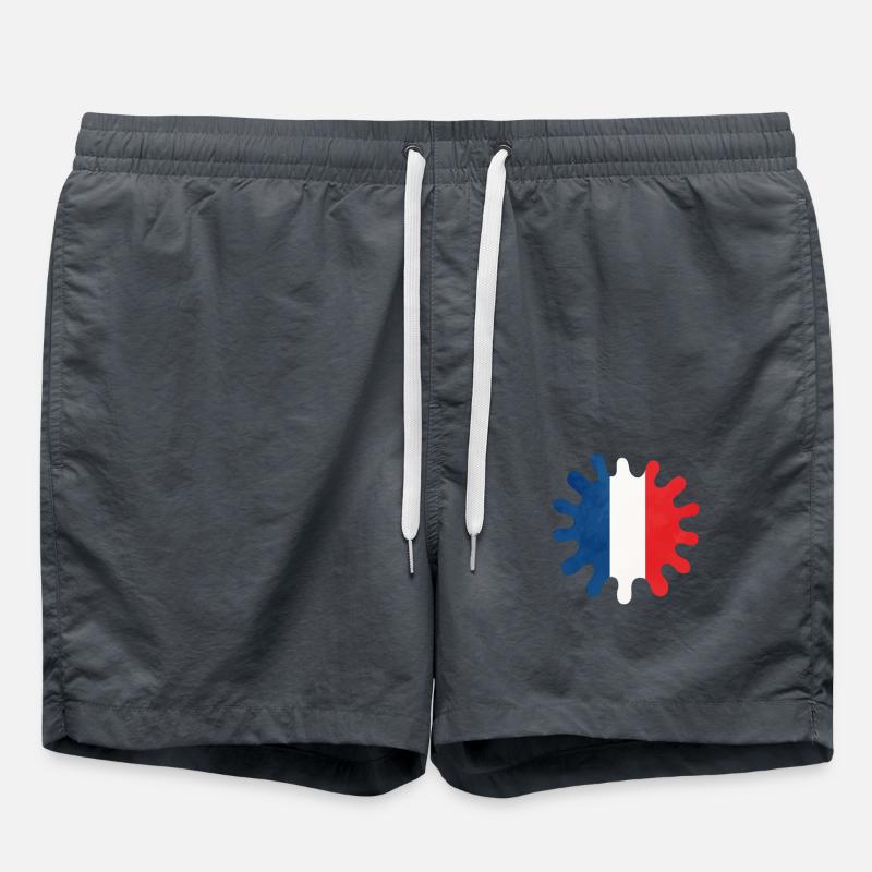 La France éclabousse de couleurs - Short de bain - charbon