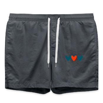 PAAR. ICH HABE GERADE GEHEIRATET. Junggesellinnenabschied. VALENTINSTAG. MARIES - Badeshorts - Anthrazit - Vorne - AI Model Male 185 light (185cm)