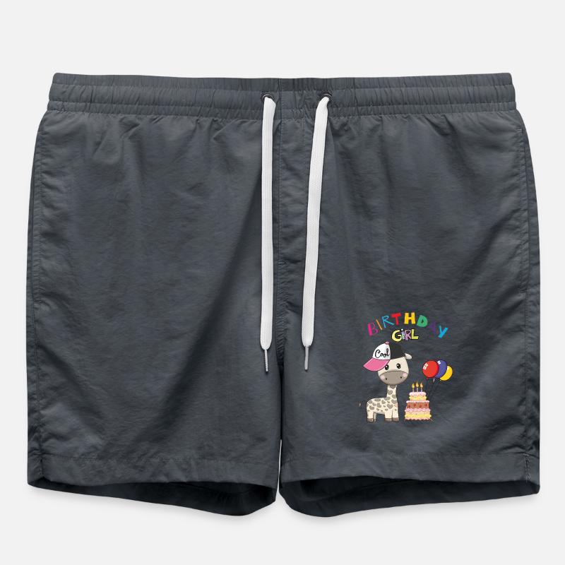 Fille d’anniversaire - Short de bain - charbon