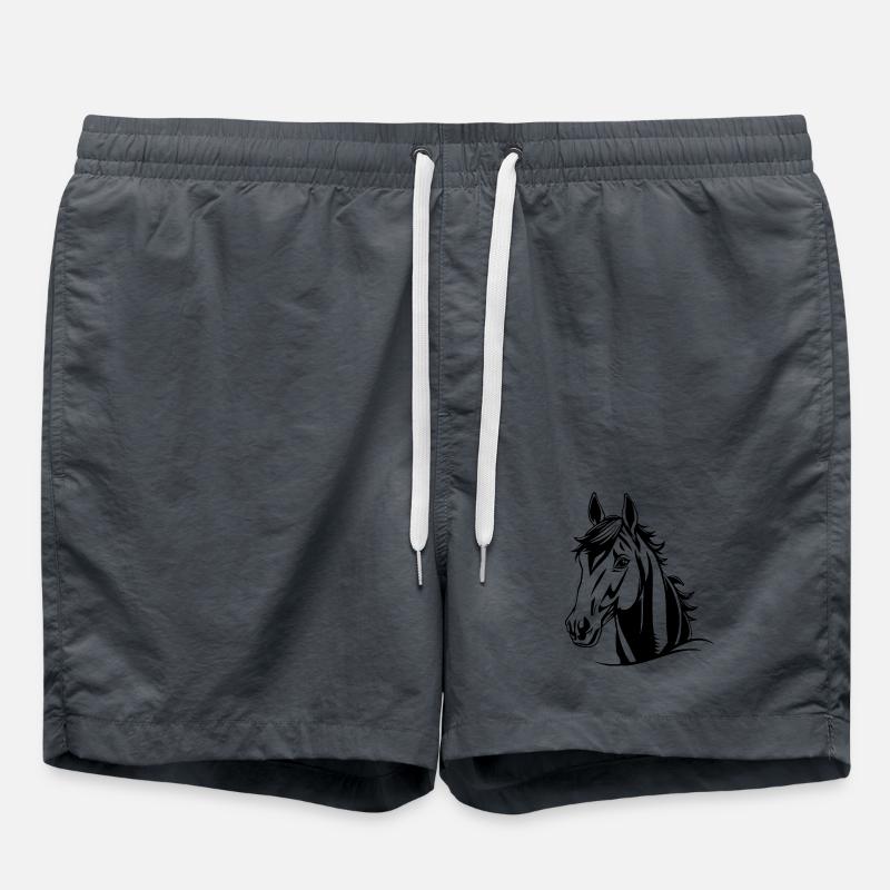 Cheval Chevaux Cadeau - Short de bain - charbon