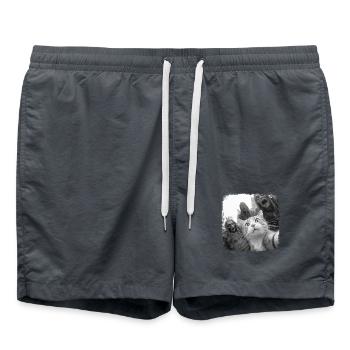 Zombiekalypse - Badeshorts - Anthrazit - Vorne - AI Model Male 185 light (185cm)
