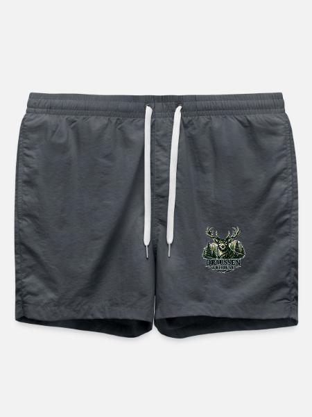 Draußen Zuhause Hirsch Natur Outdoor - Badeshorts - Anthrazit