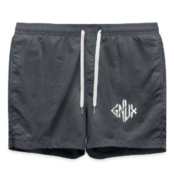 Geometrische Marmor-Glyphe - Badeshorts - Anthrazit - Vorne - AI Model Male 185 light (185cm)