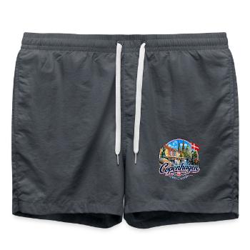 Copenhagen - Denmark - Kopenhagen - Dänemark - Badeshorts - Anthrazit - Vorne - AI Model Male 185 light (185cm)
