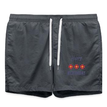 HAPPY BIRTHDAY. HAPPY BIRTHDAY. ANNIVERSARY. - Swim Trunks - anthracite - Front - AI Model Male 185 light (185cm)