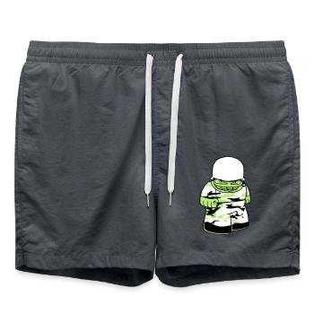 soldat camouflage guerre armée défense armée il - Short de bain - charbon - Devant - AI Model Male 185 light (185cm)
