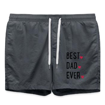 Best Dad ever - Badeshorts - Anthrazit - Vorne - AI Model Male 185 light (185cm)