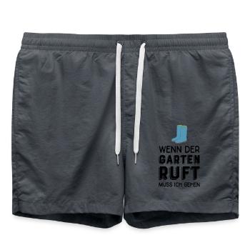 Gartenarbeit - Badeshorts - Anthrazit - Vorne - AI Model Male 185 light (185cm)