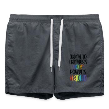 ADHD - Swim Trunks - anthracite - Front - AI Model Male 185 light (185cm)