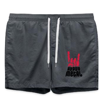 Cool Logo Heavy Metal - Short de bain - charbon - Devant - AI Model Male 185 light (185cm)