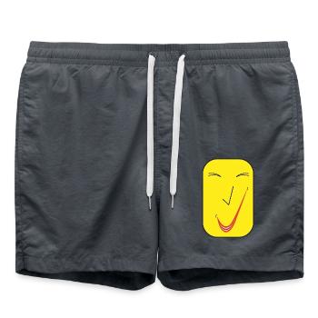 Fine smile SQ. - Swim Trunks - anthracite - Front - AI Model Male 185 light (185cm)
