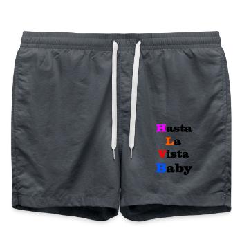 Hasta La Vista Bébé - Short de bain - charbon - Devant - AI Model Male 185 light (185cm)