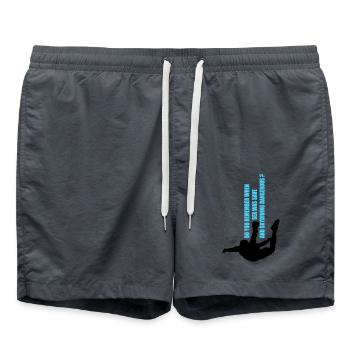 Do you remember... ja, früher war einiges anders. - Badeshorts - Anthrazit - Vorne - AI Model Male 185 light (185cm)