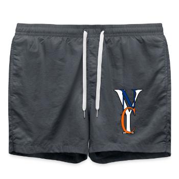 NYC Logo - Badeshorts - Anthrazit - Vorne - AI Model Male 185 light (185cm)