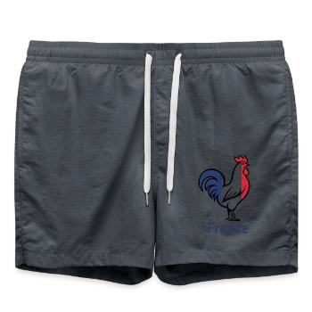 Allez La France | Supporter Français !!! - Short de bain - charbon - Devant - AI Model Male 185 light (185cm)