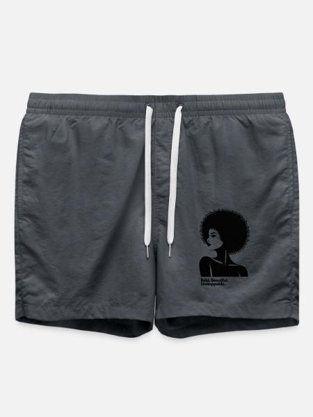 Afro Queen Silhouette - Swim Trunks - anthracite