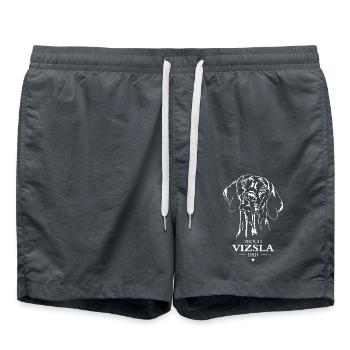 Vizsla Dad Dog Dog Magyar Vizsla Wilsigns - Swim Trunks - anthracite - Front - AI Model Male 185 light (185cm)