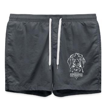 Teckel à poil dur Maman Teckel à poil dur Wilsigns - Short de bain - charbon - Devant - AI Model Male 185 light (185cm)