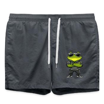 Frog Comic Cool - Swim Trunks - anthracite - Front - AI Model Male 185 light (185cm)