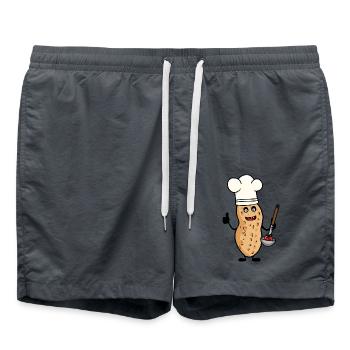 Erdnuss Koch Köchin Köche - Badeshorts - Anthrazit - Vorne - AI Model Male 185 light (185cm)