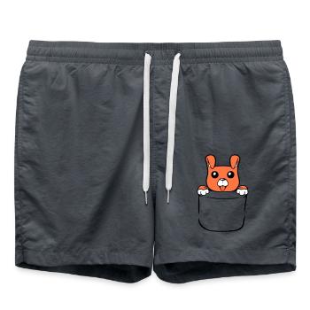 Chien Poitrine Sac Chemise Sac Voyage Sac - Short de bain - charbon - Devant - AI Model Male 185 light (185cm)