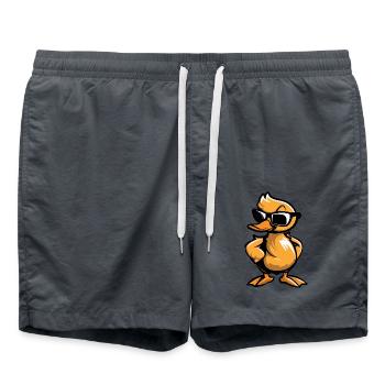 Ente Cool Comic - Badeshorts - Anthrazit - Vorne - AI Model Male 185 light (185cm)