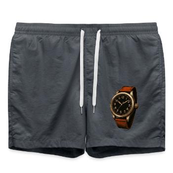 Montre d’aviateur pour les collectionneurs de montres vintage - Short de bain - charbon - Devant - AI Model Male 185 light (185cm)