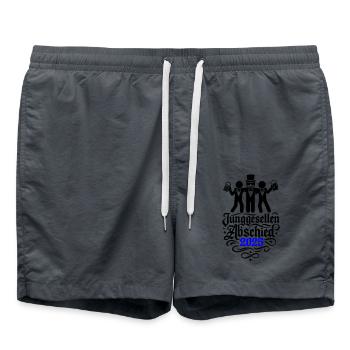 Junggesellen Abschied 2025 Jga Party - Badeshorts - Anthrazit - Vorne - AI Model Male 185 light (185cm)