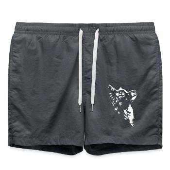 Finlandais Lapon Silhouette Chien Chien Wilsigns - Short de bain - charbon - Devant - AI Model Male 185 light (185cm)