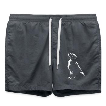 Golden Retriever Silhouette Dog Dog Wilsigns - Swim Trunks - anthracite - Front - AI Model Male 185 light (185cm)