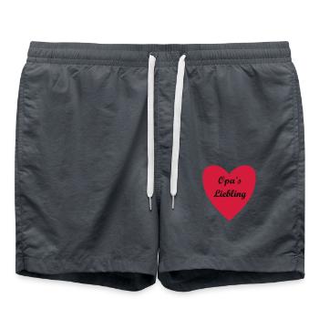 Opa's Liebling - Badeshorts - Anthrazit - Vorne - AI Model Male 185 light (185cm)