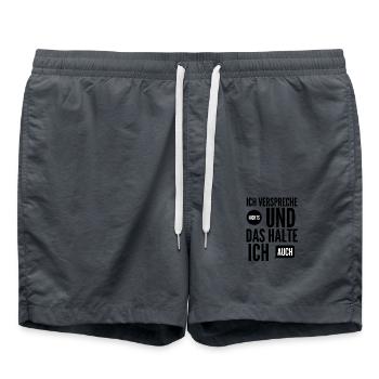 Ich verspreche nichts und das halte ich - Badeshorts - Anthrazit - Vorne - AI Model Male 185 light (185cm)