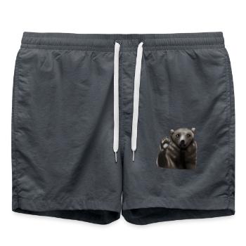 Brown bear - Swim Trunks - anthracite - Front - AI Model Male 185 light (185cm)