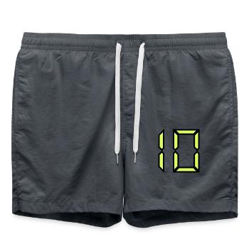 10. ANNIVERSAIRE. HAPPY BIRTHDAY - Short de bain - charbon - Devant - AI Model Male 185 light (185cm)