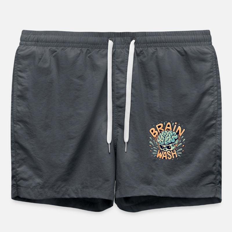 Brain wash - Swim Trunks - anthracite