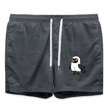 Corbeau Corbeau Halloween Bande dessinée Fantôme - Short de bain - charbon - Devant - AI Model Male 185 light (185cm)