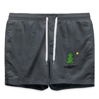 Christmas - Swim Trunks - anthracite - Front - AI Model Male 185 light (185cm)