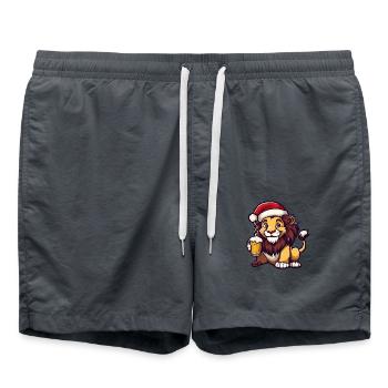 Lion Bière Noël Noël - Short de bain - charbon - Devant - AI Model Male 185 light (185cm)