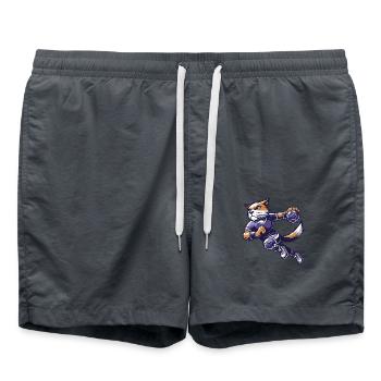 Le chat handballeur - Short de bain - charbon - Devant - AI Model Male 185 light (185cm)