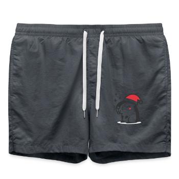 Noël de Capybara - Short de bain - charbon - Devant - AI Model Male 185 light (185cm)