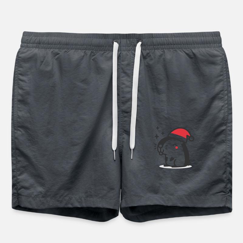 Capybara Christmas - Swim Trunks - anthracite