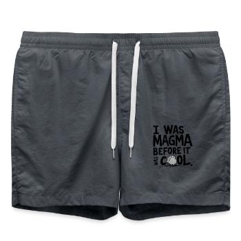 Magma Before It Was Cool – Geology Joke - Swim Trunks - anthracite - Front - AI Model Male 185 light (185cm)