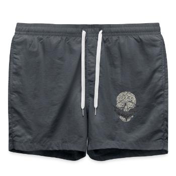 Crâne / Chauve-souris - Short de bain - charbon - Devant - AI Model Male 185 light (185cm)