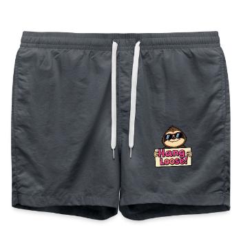 Chill sloth in Sunglasses & Hat Holding Sign - Swim Trunks - anthracite - Front - AI Model Male 185 light (185cm)