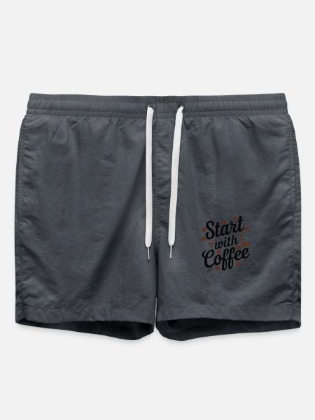 Start with a coffee - Swim Trunks - anthracite